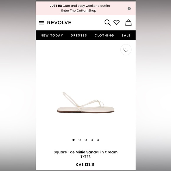 TKEES Cream Strappy Sandals - Picture 4 of 6